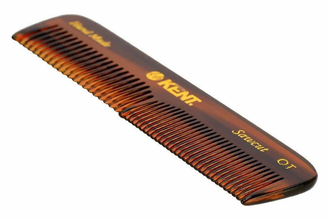 Kent Handmade Coarse and Fine Toothed Pocket Comb for Men