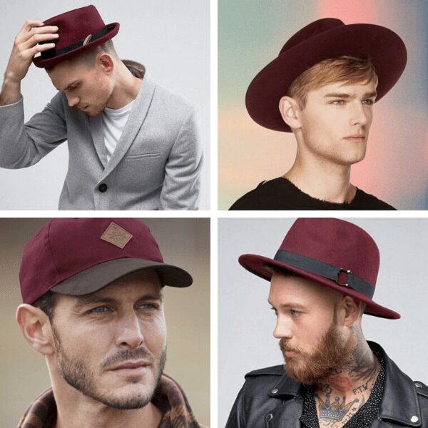 Men mahogany red Hats full outfits for guys casual wear for men pictures mens fashion casual casual style mens