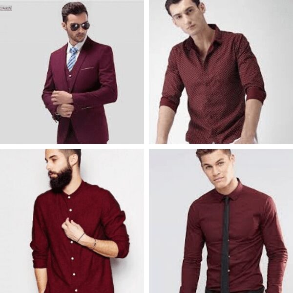 Mahogany wine red Shirt Combination mens fashion casual autumn style mens dressing styles formal mens work style