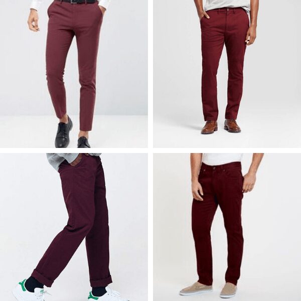 Mahogany red Pants for Men mens fashion ideas smart casual mens minimalist wardrobe shoes mens fashion casual