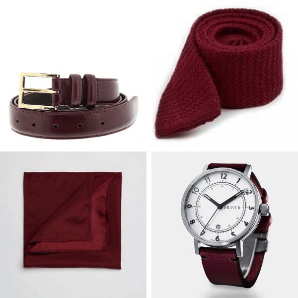 Mahogany red Accessories full outfits for guys mens dressing styles formal boy street style
