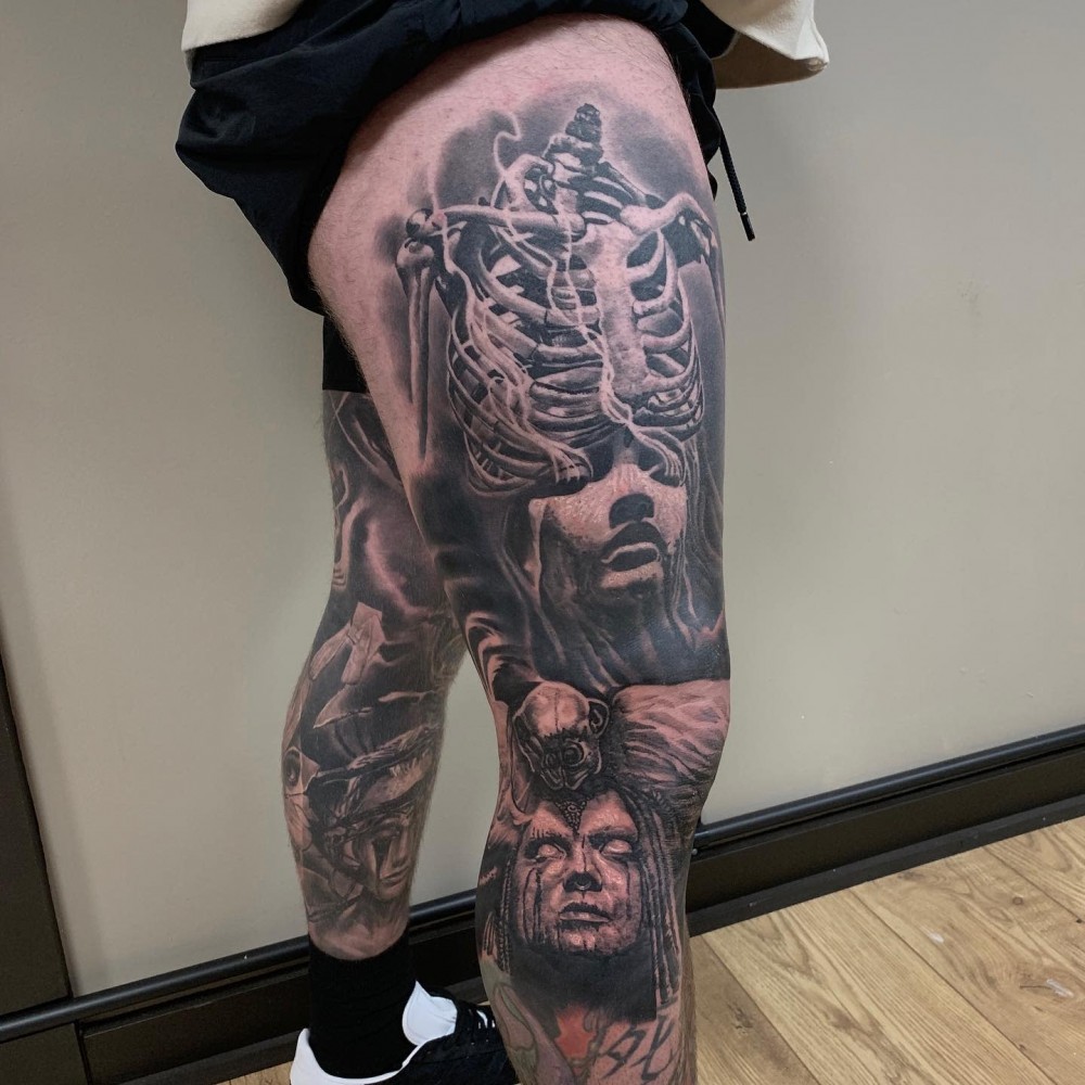 "Wow, Just Wow! 83+ Badass Full Leg Tattoo Ideas For Guys And Females "