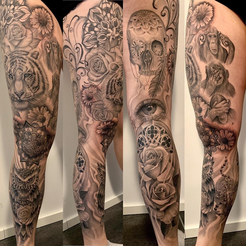 "Wow, Just Wow! 83+ Badass Full Leg Tattoo Ideas For Guys And Females "
