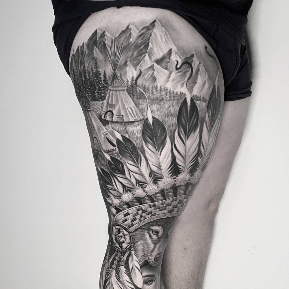 "Wow, Just Wow! 83+ Badass Full Leg Tattoo Ideas For Guys And Females "