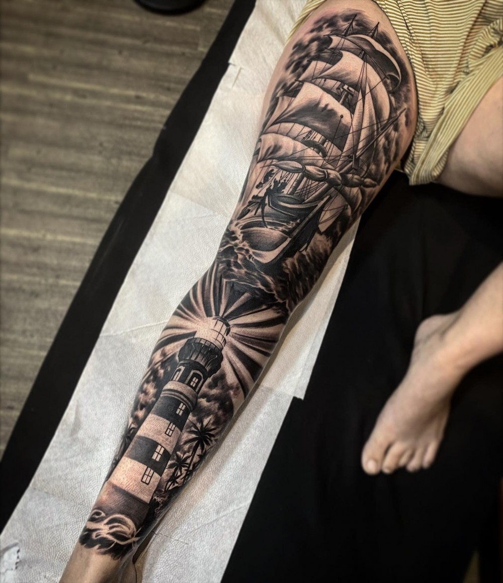 "Wow, Just Wow! 83+ Badass Full Leg Tattoo Ideas For Guys And Females "