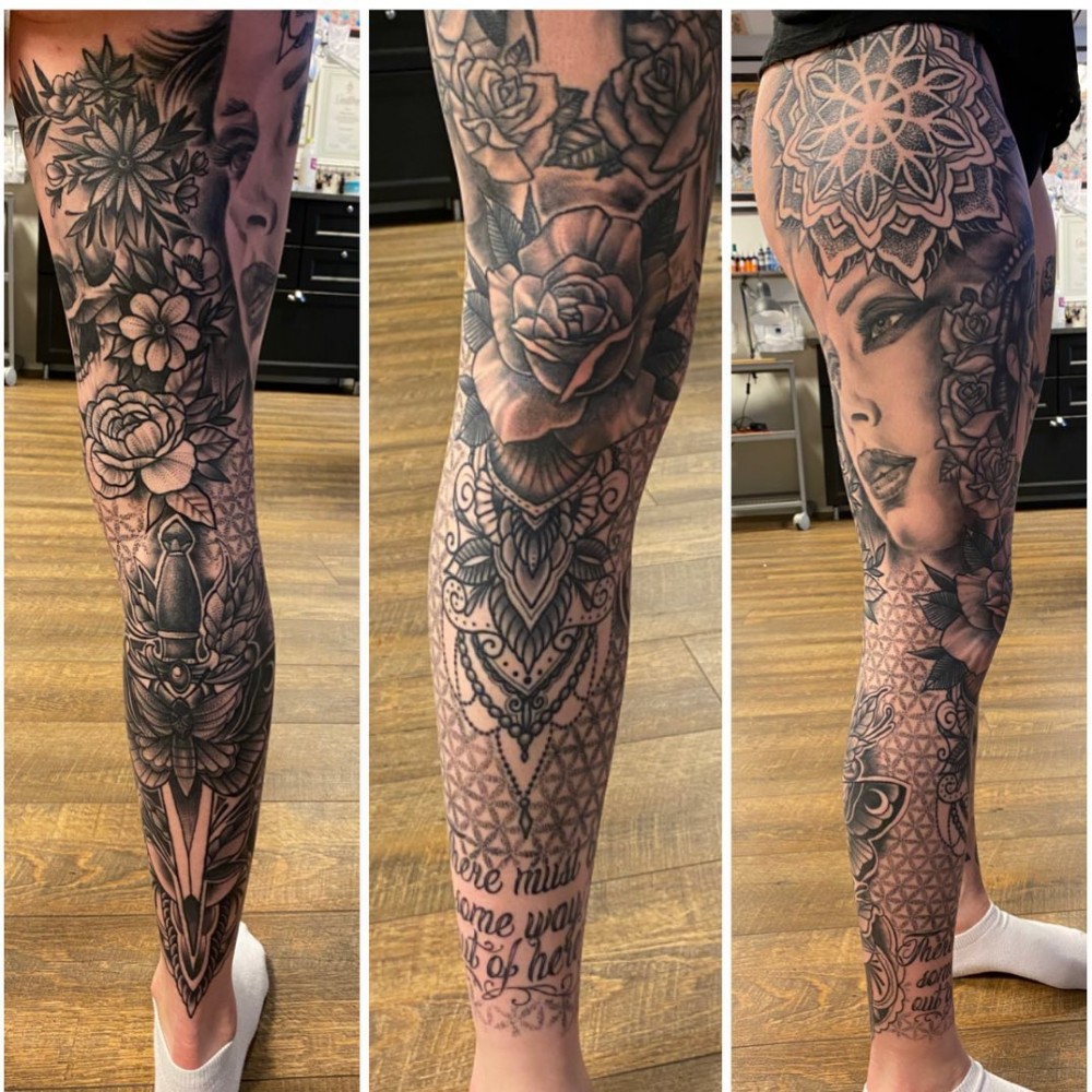 "Wow, Just Wow! 83+ Badass Full Leg Tattoo Ideas For Guys And Females "