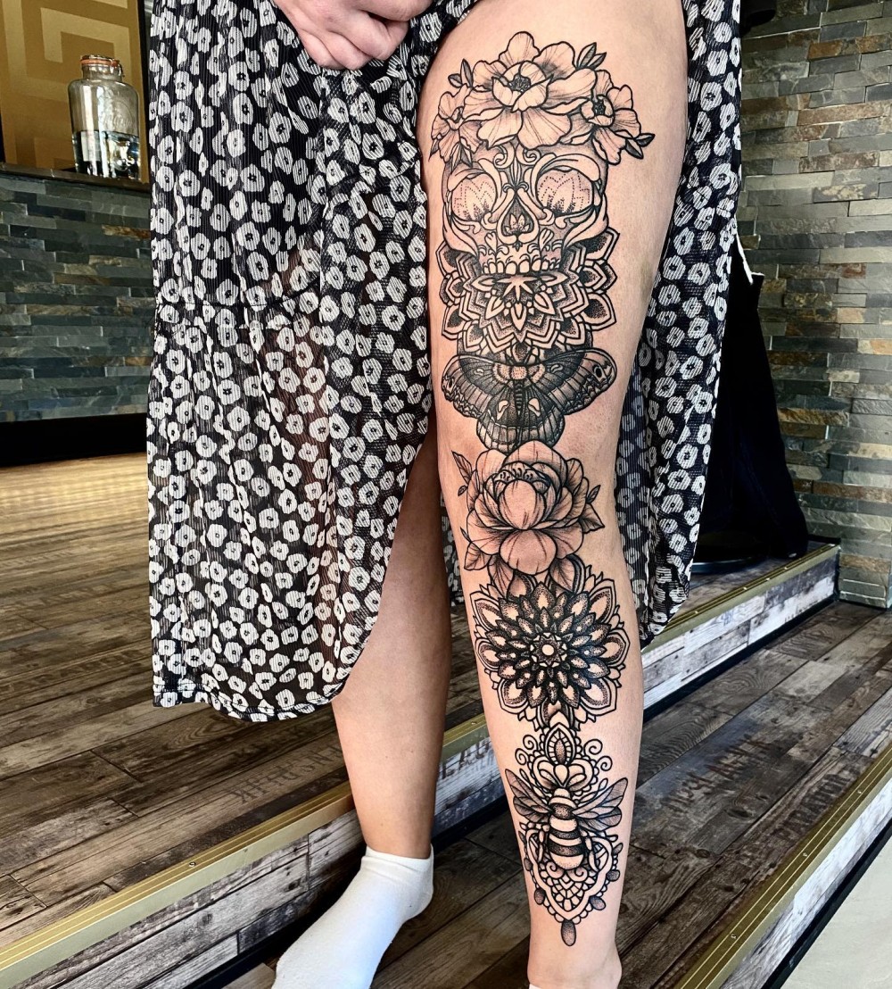 "Wow, Just Wow! 83+ Badass Full Leg Tattoo Ideas For Guys And Females "
