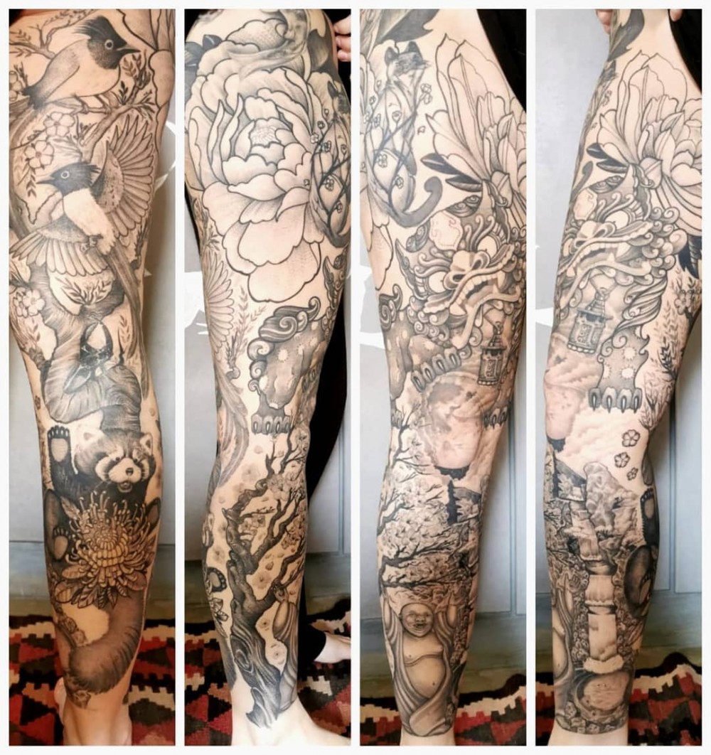 "Wow, Just Wow! 83+ Badass Full Leg Tattoo Ideas For Guys And Females "