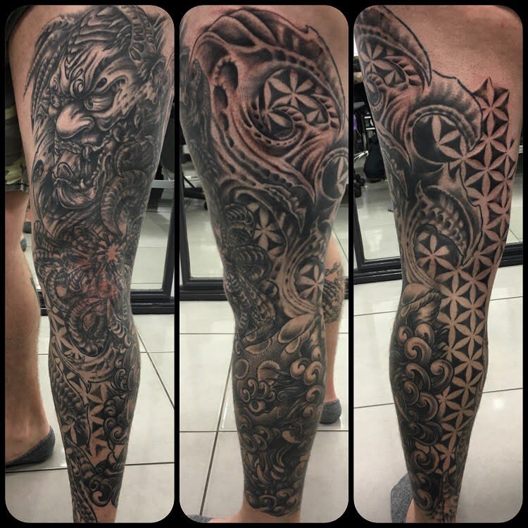 "Wow, Just Wow! 83+ Badass Full Leg Tattoo Ideas For Guys And Females "