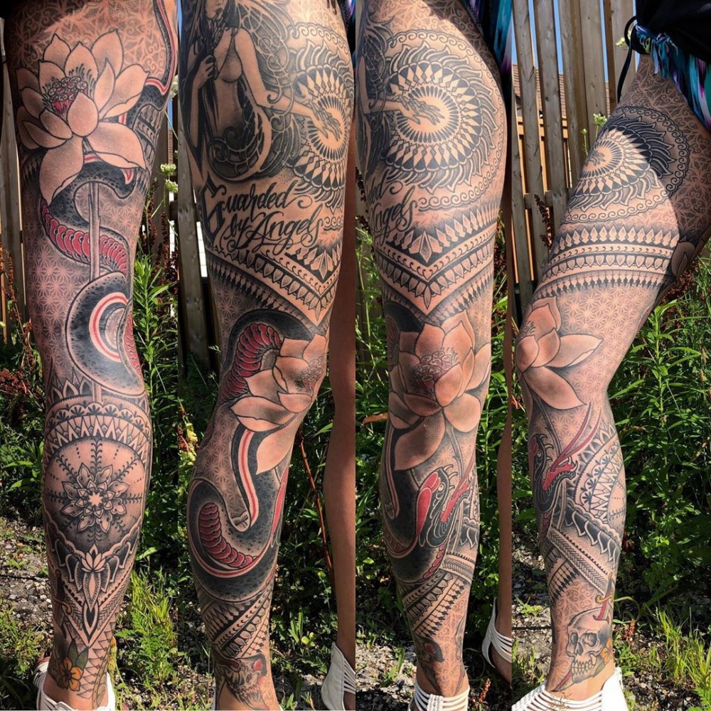 "Wow, Just Wow! 83+ Badass Full Leg Tattoo Ideas For Guys And Females "