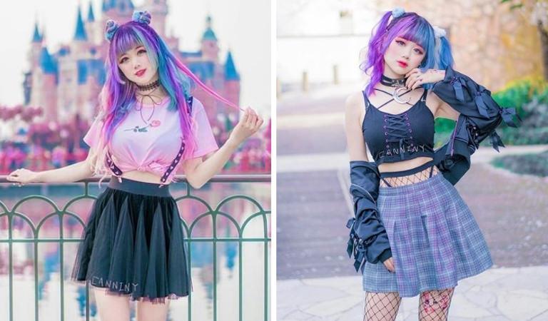 how to look like a cute goth, pastel goth anime, pastel goth aesthetic, Korean Ulzzang Harajuku Fashion Pastel Goth itGirl Shop, Aesthetic Clothing, Korean Fashion, EGirl Style, 