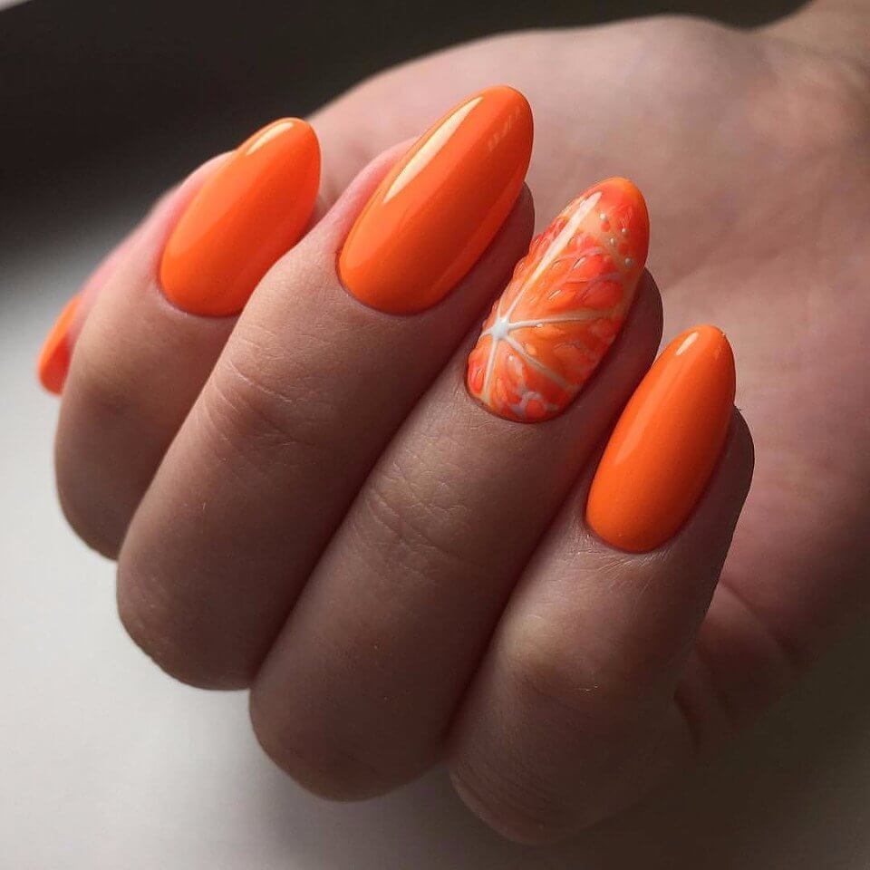 5+ Beautiful Orange Nails Art Ideas With Different Styles For You To ...