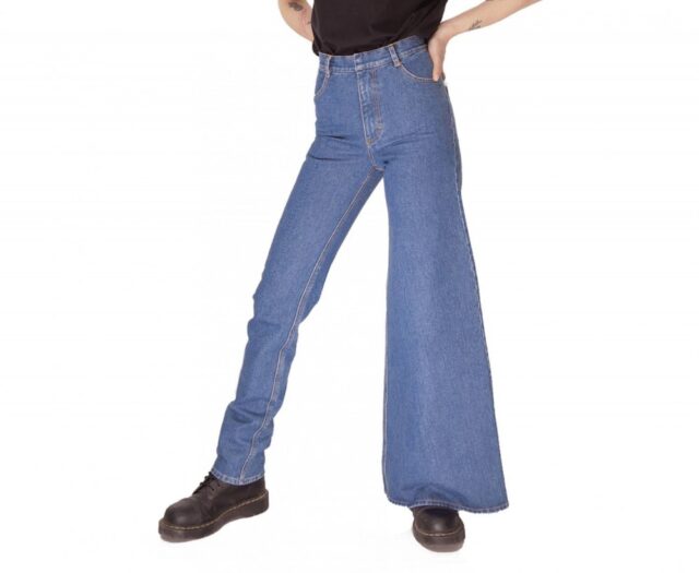 Ksenia Schnaider Asymmetrical Skinny and Wide Leg Jeans - Double-style jeans Ksenia Schnaider Asymmetrical Skinny and Wide Leg Jeans - Double-style jeans