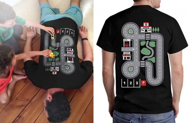 dad car track shirt