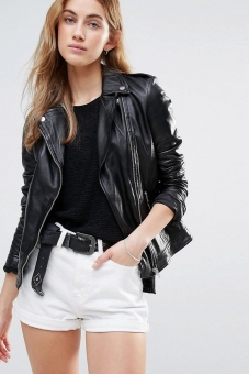 Muubaa Classic Leather Biker Jacket