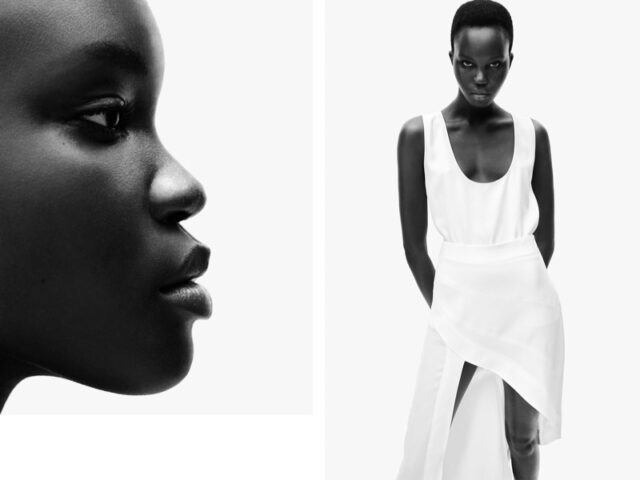 Freja Beha & Achenrin Pose in Zara's Minimal Fall Styles
