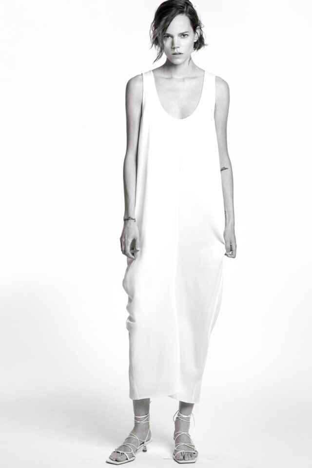 Freja Beha & Achenrin Pose in Zara's Minimal Fall Styles