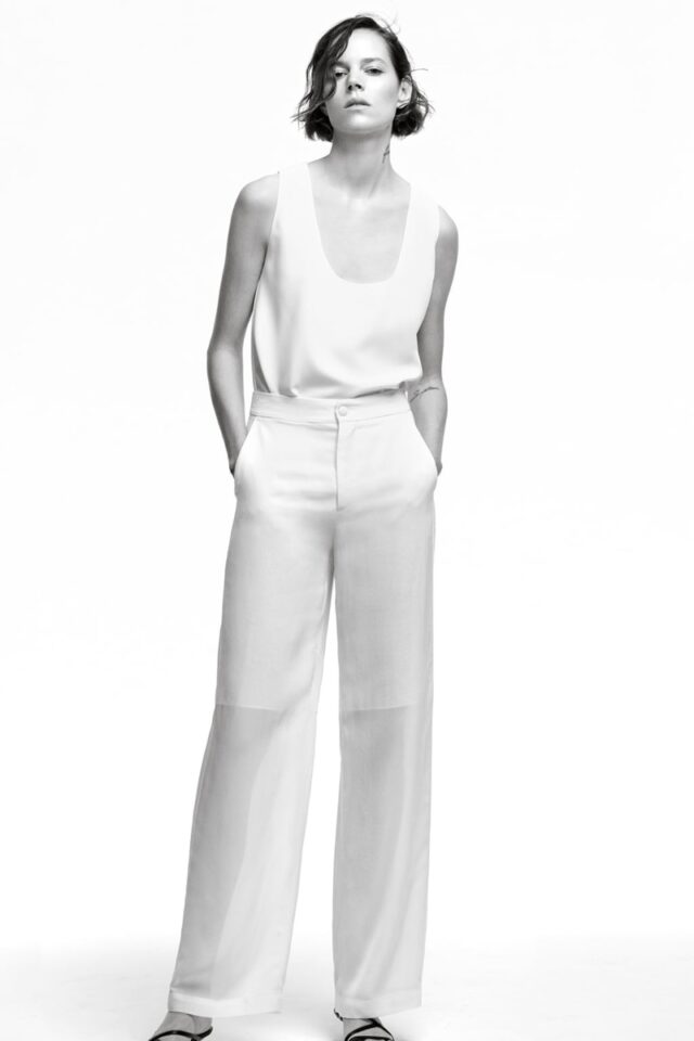 Freja Beha & Achenrin Pose in Zara's Minimal Fall Styles