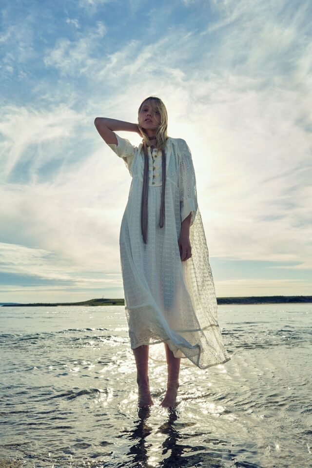 Sasha Pivovarova Embraces Zara's Boho Chic Styles