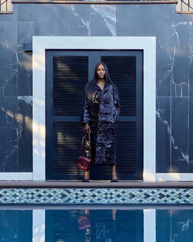Naomi Campbell poses for Valentino Empathy fall-winter 2020 campaign.