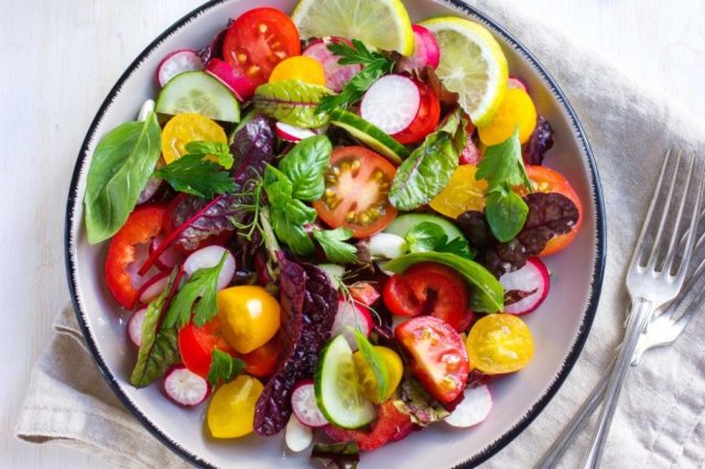 plate of vegetables