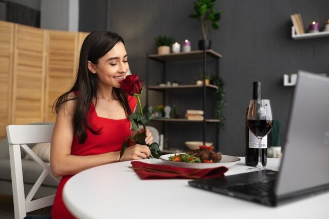 romantic online dinner